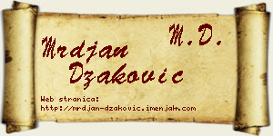 Mrđan Džaković vizit kartica